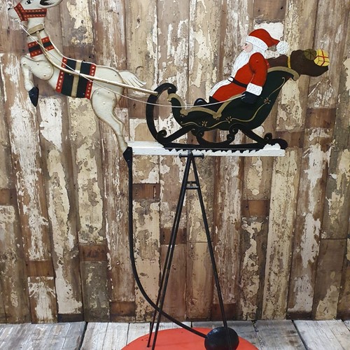 Vintage Santa & Sleigh Balance Toy/Display