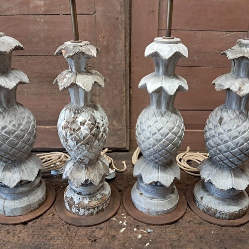 Wooden Pineapple Lamps