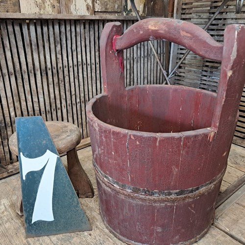 Wooden Well Bucket No7