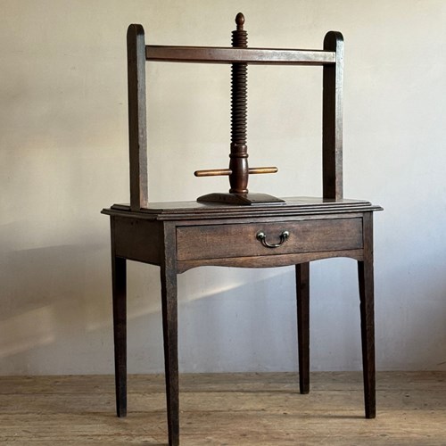 Georgian Oak Book Press Table