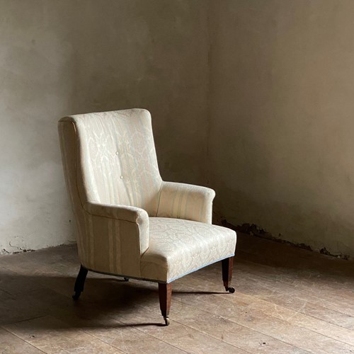 19thC Upholstered Armchair	