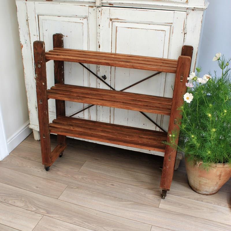 French Vintage Industrial Wooden Slated Shelves On Castors-restored-2-b-loved-img-1767-main-638240697270042950.JPG