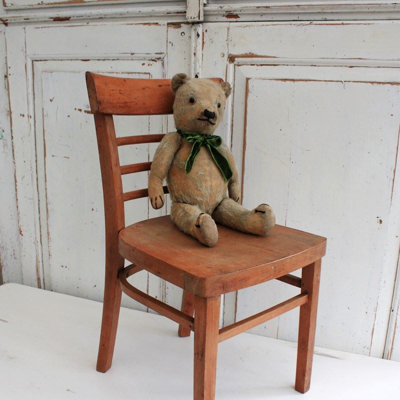 Old English16" Threadbare Teddy Bear With Glass Eyes And Mohair Fur-restored-2-b-loved-img-4053-main-638374720054164915.JPG