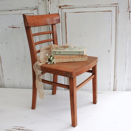 Child's Vintage Unpainted Wooden Chair