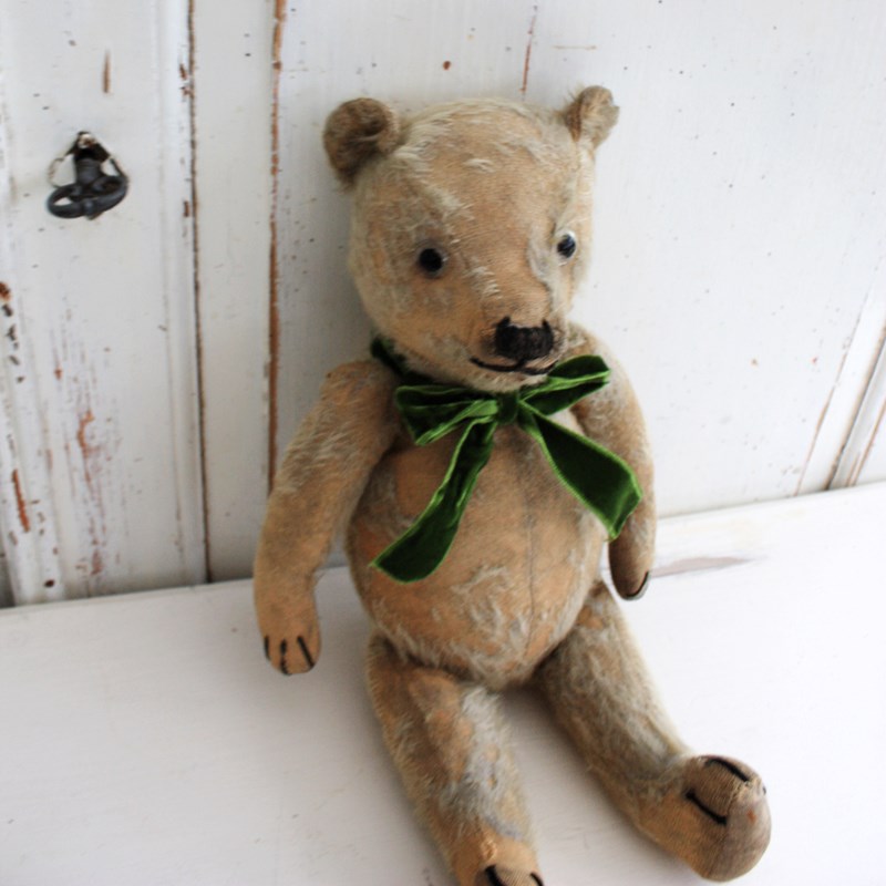 Old English16" Threadbare Teddy Bear With Glass Eyes And Mohair Fur-restored-2-b-loved-img-4083-main-638374720302262038.JPG