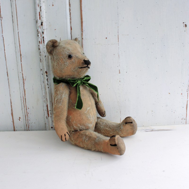 Old English16" Threadbare Teddy Bear With Glass Eyes And Mohair Fur-restored-2-b-loved-img-4084-main-638374719894790449.JPG