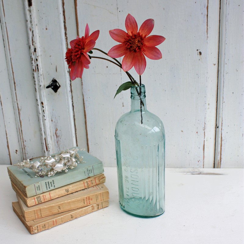 Large Decorative Ribbed Oval Aqua Poison Bottle-restored-2-b-loved-img-4563-main-638004858512326810.JPG