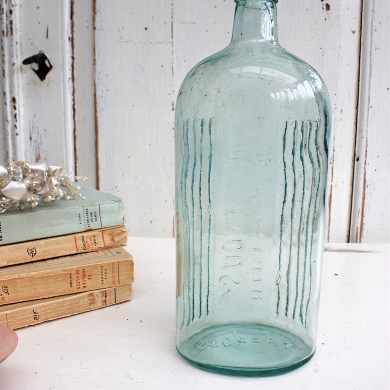 Large Decorative Ribbed Oval Aqua Poison Bottle-restored-2-b-loved-img-4577-main-638004858685208639.JPG
