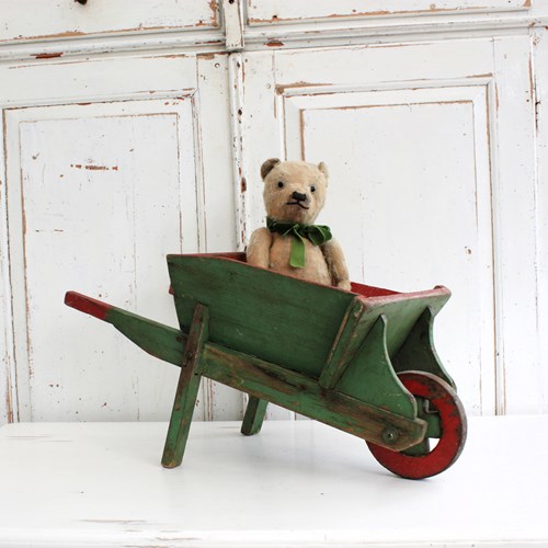 Original  Vintage Decorative Childs Wooden Wheelbarrow