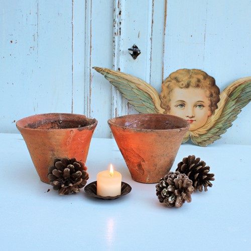 Pair of French Antique Resin Harvesting Pots