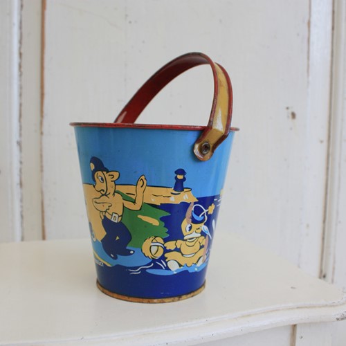 Original English Tin Seaside Bucket