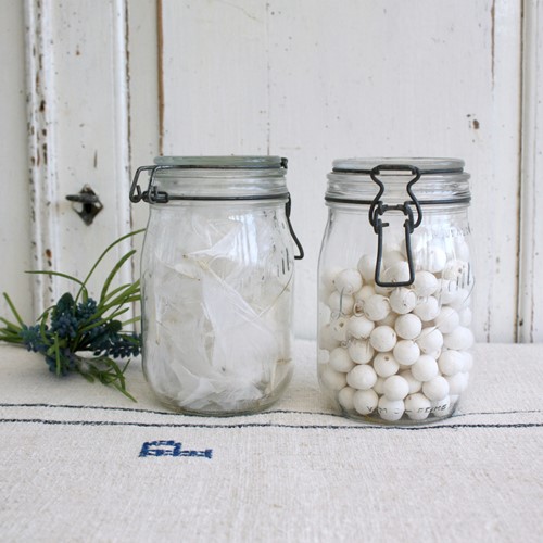 Pair of French Storage, Canning ,or Preserve Jars