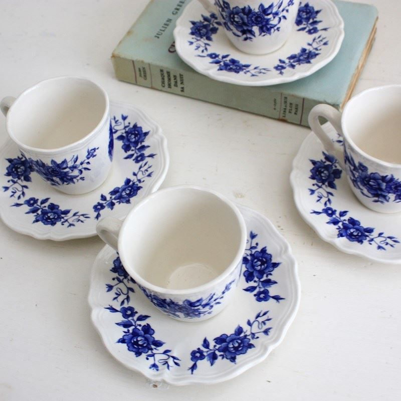 Four French Vintage Blue And White Coffee Cups And Saucers By Sarreguemines-restored-2-b-loved-img-9618-main-638143127645818512.JPG