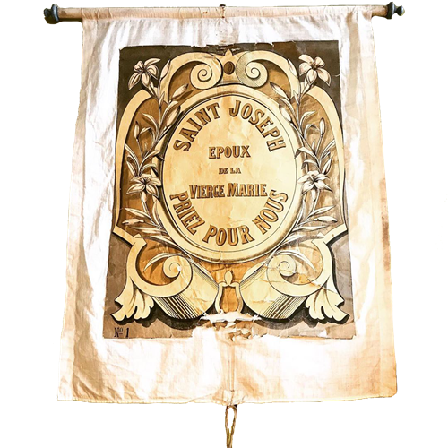 19th Century French Cloth Church Banner