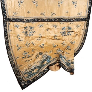 Rare Gold And Blue Chinese Altar Cl...
