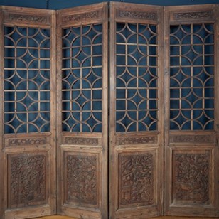 19Th Century Chinese Carved Hardwoo...