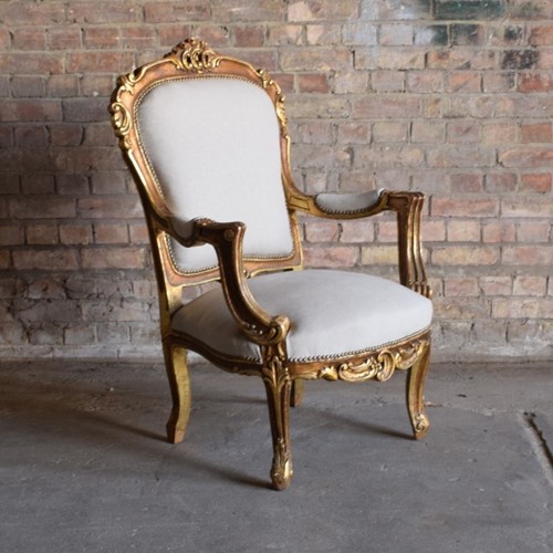 French Louis XV Fauteuil  Armchair 