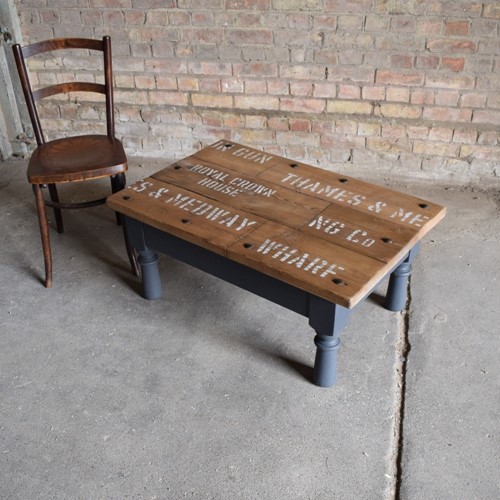 Industrial Reclaimed Plank Coffee Table