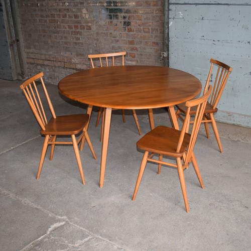 Ercol Light Elm Dining Table & Chairs 