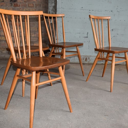 Set of #4 Ercol Dining Chairs 