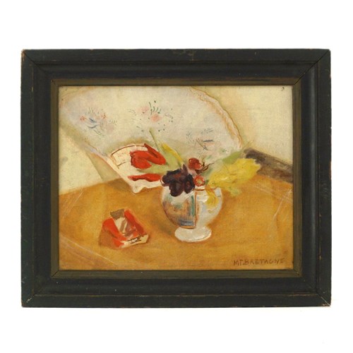 French Art Deco Still Life Painting 