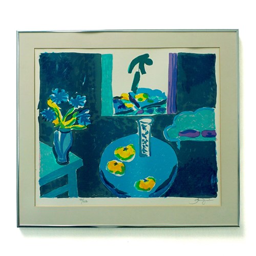 Roland K Nilsson Signed Print 'Blue Room'