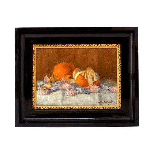 1930S Oil Painting 'Still Life With Oranges' 