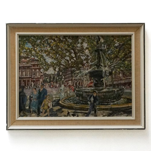 Mid Century Paris Painting 