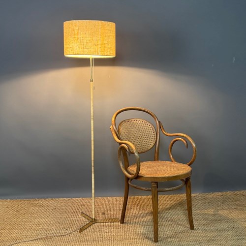 1950S Canewrapped Standard Lamp