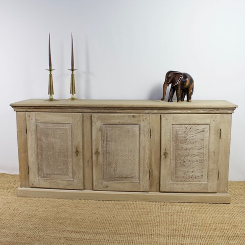 Large Continental Bleached Oak Sideboard