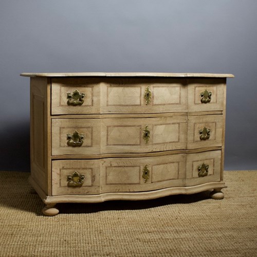 18Th Century Bleached Oak Baroque Chest Of Drawers