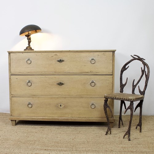  Large Continental Bleached Oak Chest Of Drawers