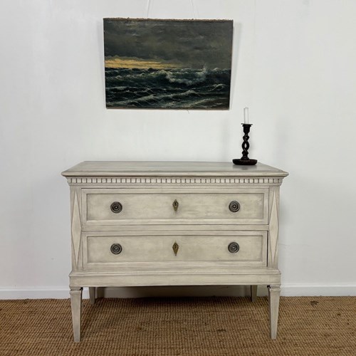 Gustavian-Style Painted Chest Of Drawers