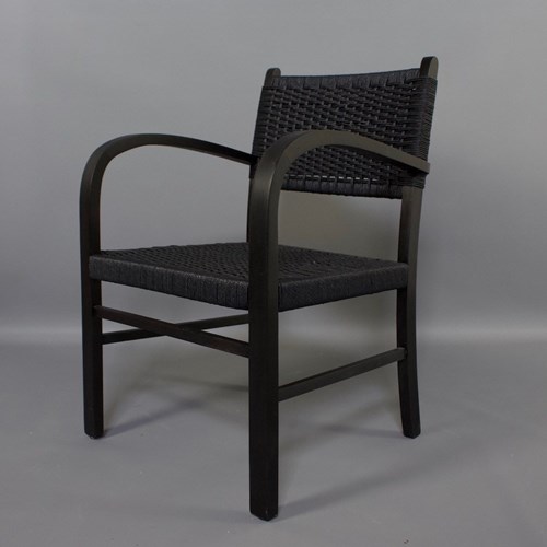 Black Woven Armchair