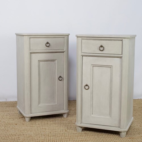 Pair Of Painted Bedside Cupboards