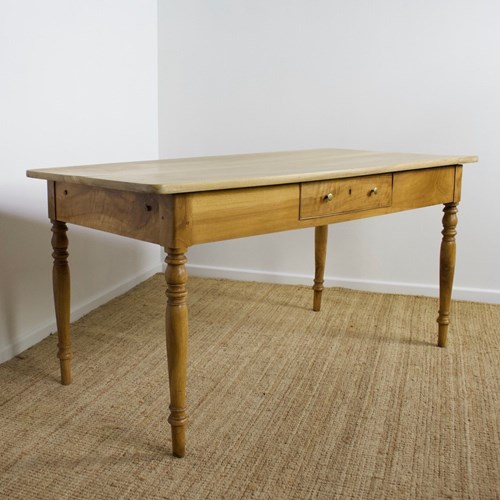 Antique Continental Walnut Country Table