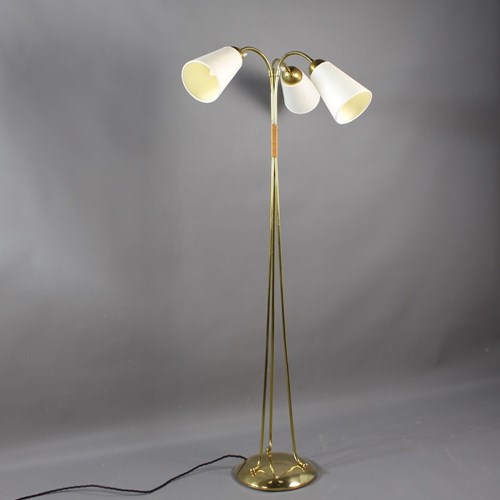 1950'S  Brass Floor Lamp 