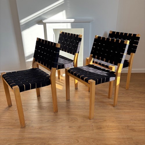 Set Of Four Alvar Aalto 611 Chairs