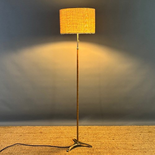 1960 Leather Wrapped Floor Lamp