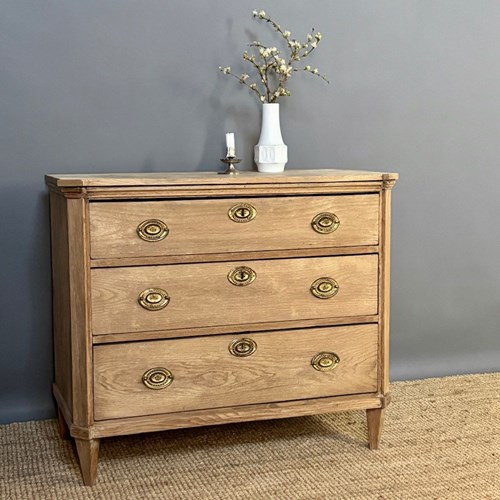 Antique Danish Oak Chest Of Drawers