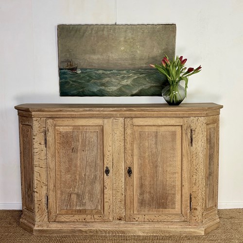 Antique Continental Bleached Oak Sideboard