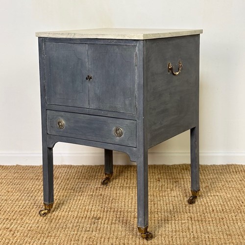 Antique Painted Bedside Table