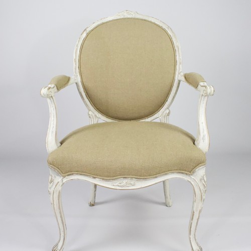 Georgian Painted Open Armchair