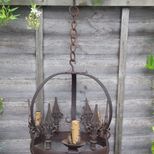 Gothic style french iron chandelier 