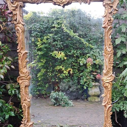 Early 19Th Century Large French Gilded Mirror