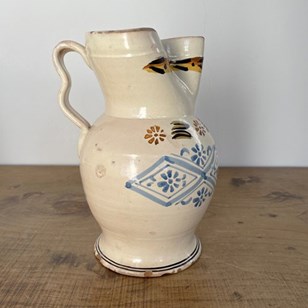 Contemporary Studio Pottery Glazed Terra Cotta Sangria Pitcher