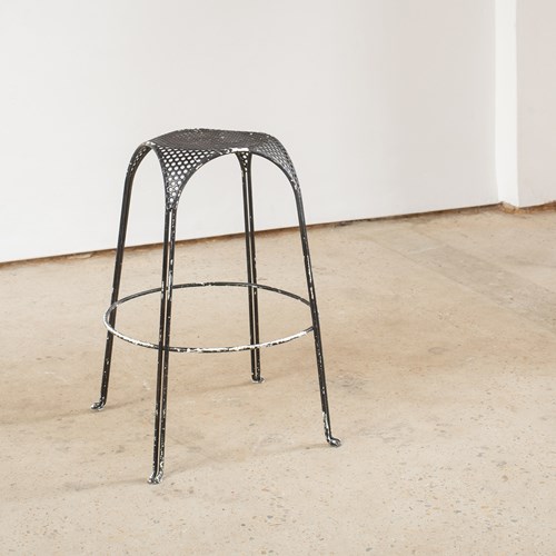 Pierced Metal Highstool By Maurizio Tempestini C1950