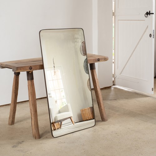 Large Scale Brass Framed Mirror C1950