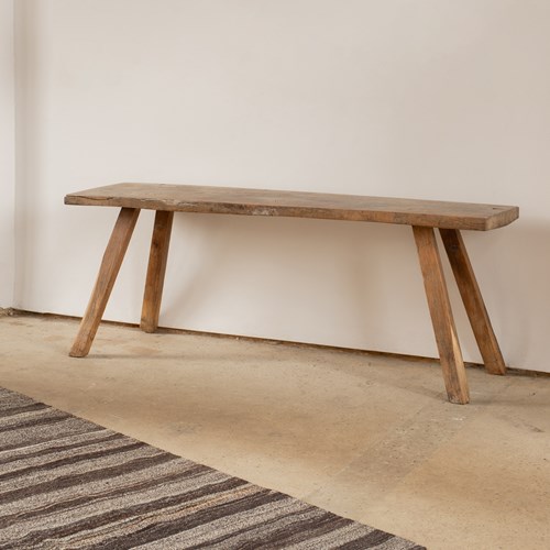 Large Oak Stick Leg Console