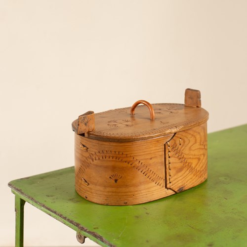 19Th Century Swedish Birch Bentwood Box